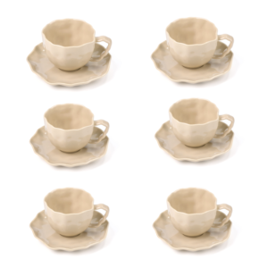 Bricard Angles Espressoset 12-delig Taupe – 125 ml