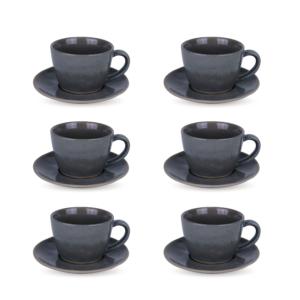 Bricard Albi Espressoset 12-delig Donkergrijs – 6 Personen – 100 ml