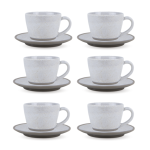 Bricard Albi Koffiekopjes Set 12-delig Lichtgrijs – 200 ml